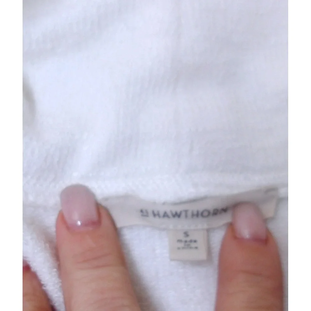 41 Hawthorn White Wrap‎ Front Sweater Top Boho Casual Versatile Size S / #1220